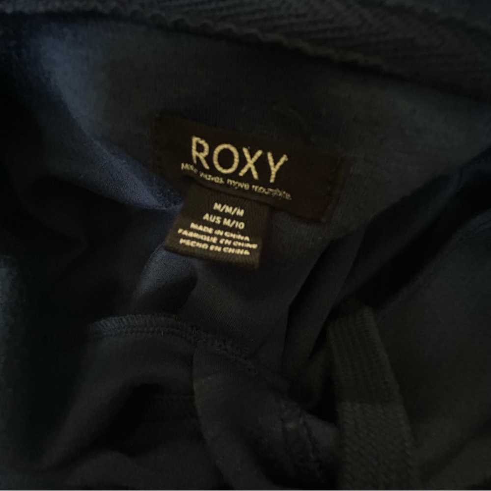 ROXY Hoodie Sweatshirt Navy Blue Size Medium - Picture 5 of 7